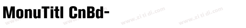 MonuTitl CnBd字体转换